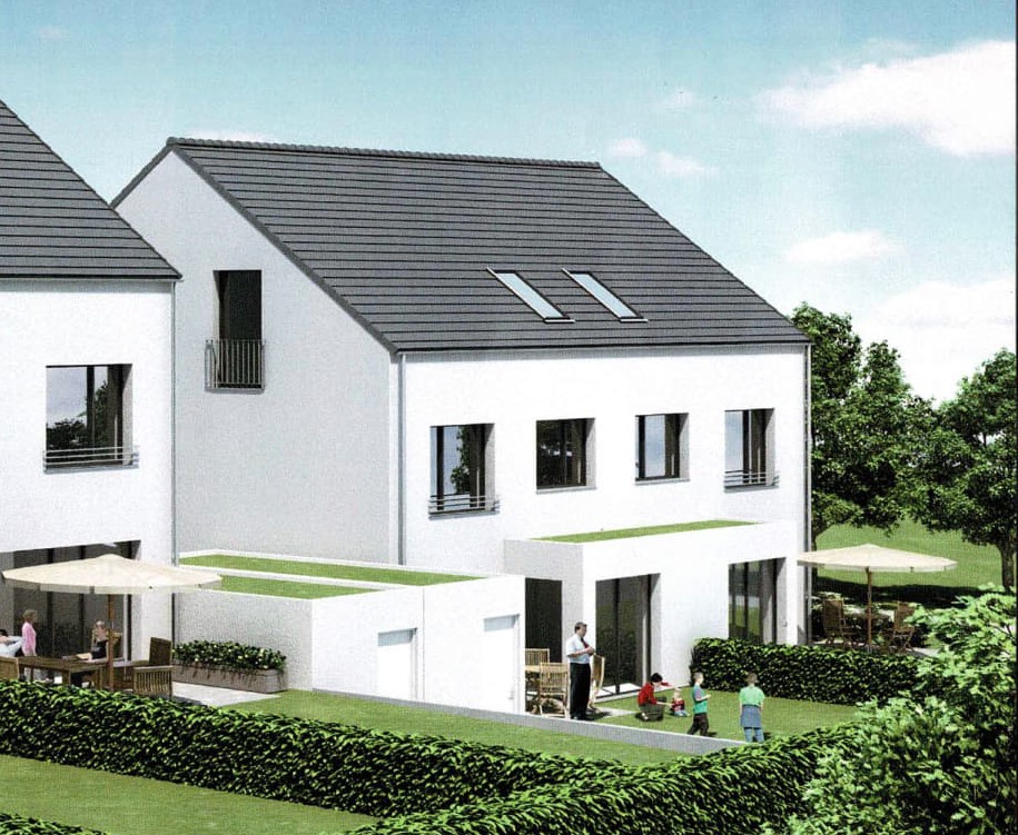 Prospekt-Gartenansicht Doppelhaush�lfte Biberach an der Ri�