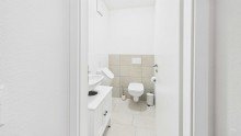 G�ste-Wc moderne barrierefreie A+ Wohnung - ruhige Lage mit gro�em Balkon, EBK & gro�e Garage