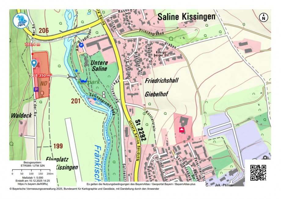 2155-Lageplan Gastronomie und Wohnung Bad Kissingen
