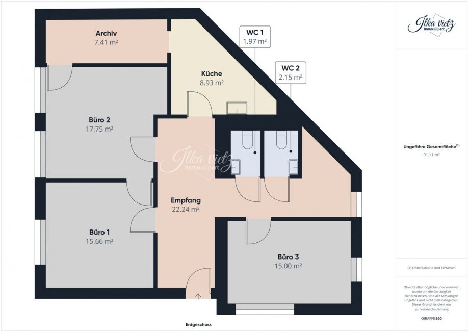 OG-Grundriss B�rofl�che Ummendorf