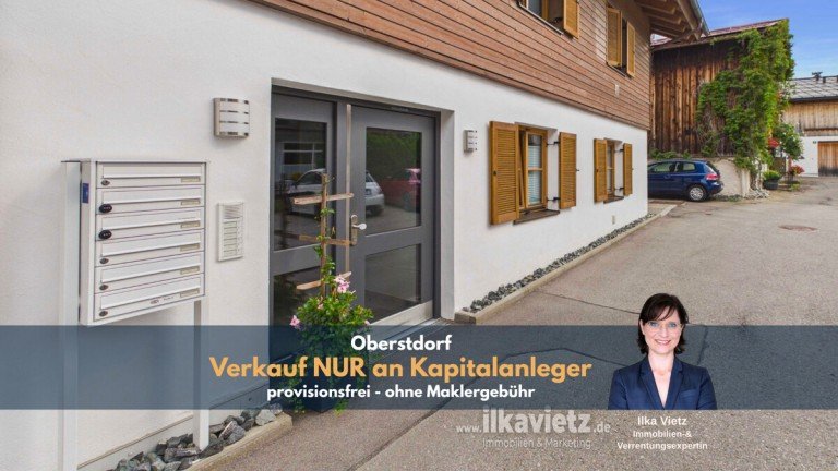 Strassenansicht Oberstdorf Erdgeschosswohnung RARIT�T | 2 Garten-Wohnungen im Zentrum von Oberstdorf - Verkauf mit Wohnungsrecht
