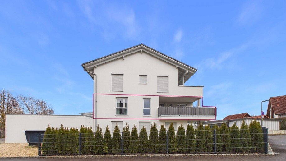 Blick zur Wohnung Etagenwohnung Langenenslingen