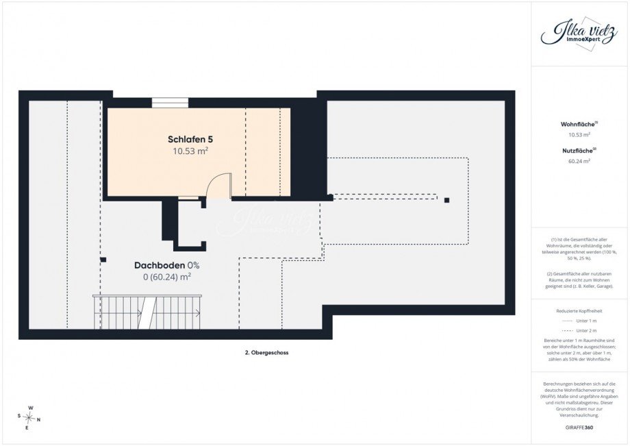 Grundriss Dachgeschoss Reihenendhaus Biberach an der Ri� / Mettenberg