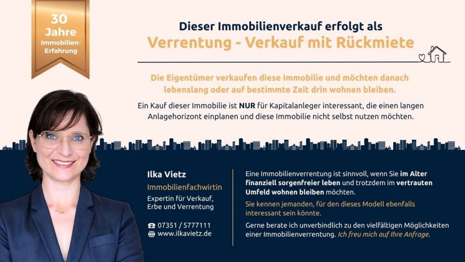 Kurzinfo - Verkauf mit R�ckmiete Einfamilienhaus Meckenbeuren