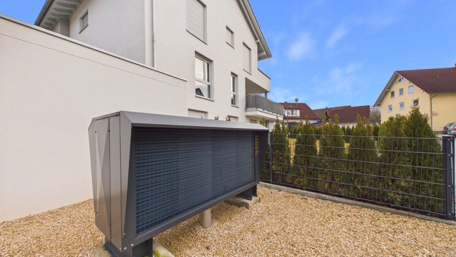 effiziente Luft-W�rme-Pumpe Etagenwohnung Langenenslingen
