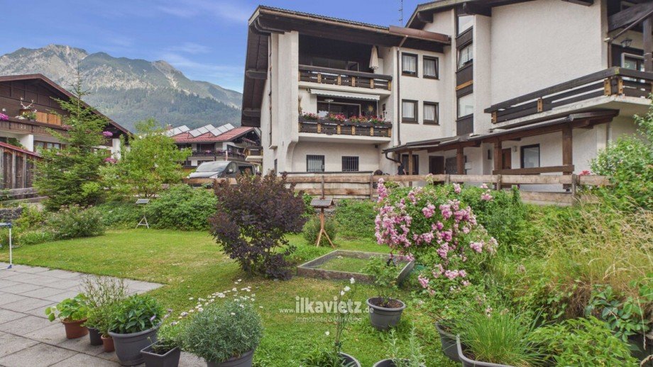 Blick vom Garten Erdgeschosswohnung Oberstdorf