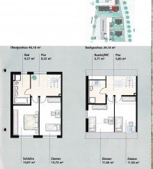 Grundriss - OG und DG Ankommen & zuhause f�hlen - moderne Doppelhaush�lfte mit Garten