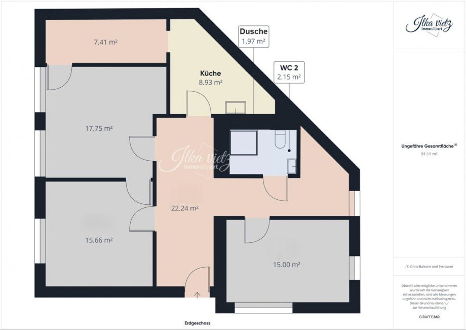 Grundriss Obergeschoss Etagenwohnung Ummendorf