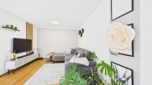 Wohnzimmer moderne barrierefreie A+ Wohnung - ruhige Lage mit gro�em Balkon, EBK & gro�e Garage