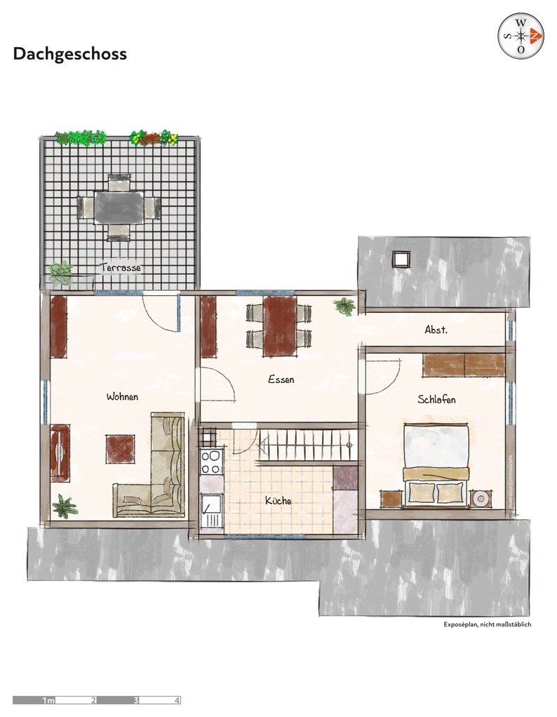 Grundriss-Dachgeschoss Einfamilienhaus Meckenbeuren