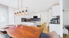 Essbereich moderne barrierefreie A+ Wohnung - ruhige Lage mit gro�em Balkon, EBK & gro�e Garage